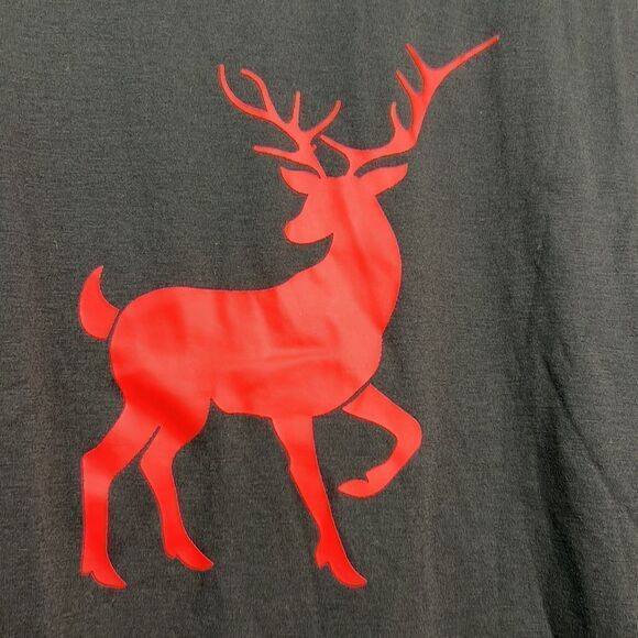 Ekaoer red and black moose print holiday 2 piece pajamas women large NWT - Picture 4 of 12